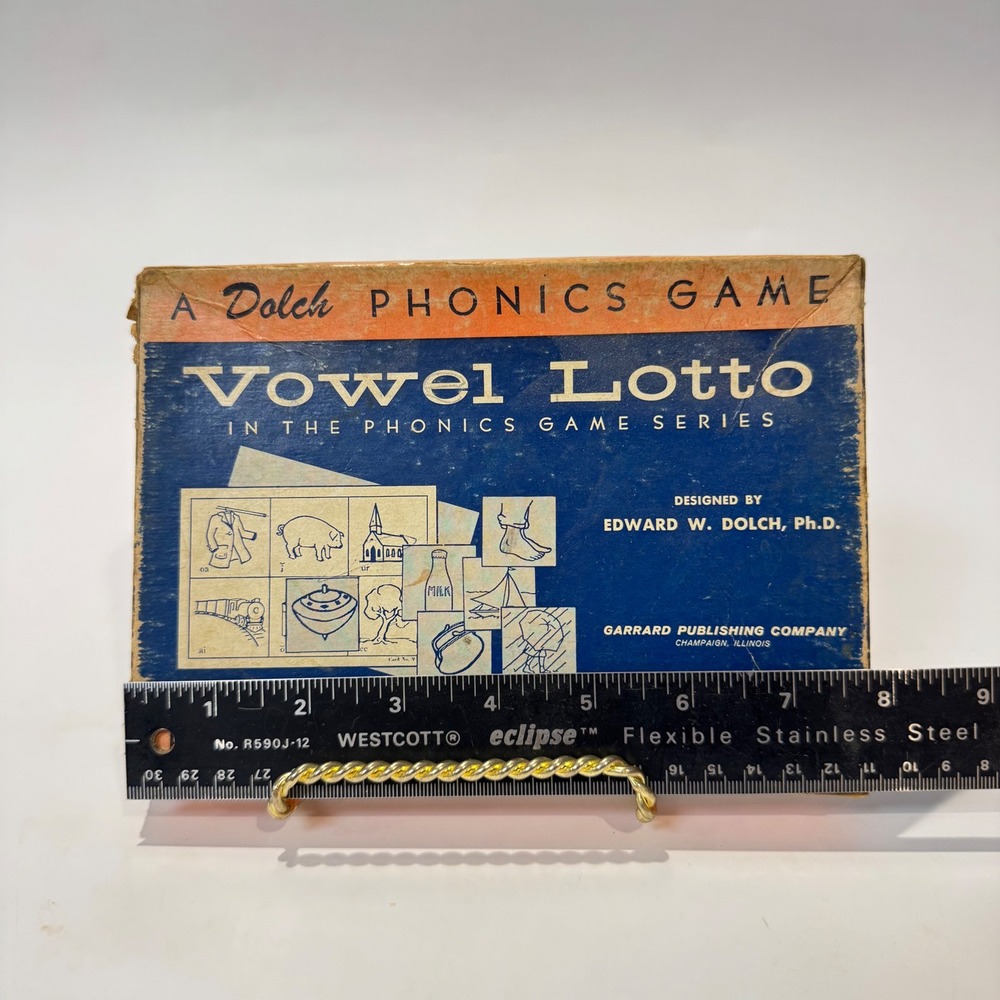 Vintage 1956 Dolch Phonics Game Vowel Lotto Edward W. Dolch Garrard Publishing - Picture 7 of 9